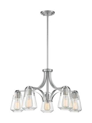 Skybridge Five Light Chandelier in Brushed Nickel