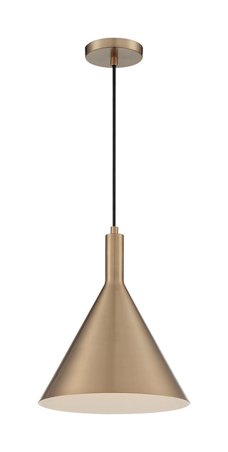 Lightcap One Light Pendant in Burnished Brass