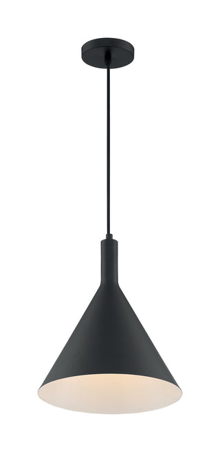 Lightcap One Light Pendant in Matte Black