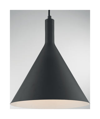 Lightcap One Light Pendant in Matte Black