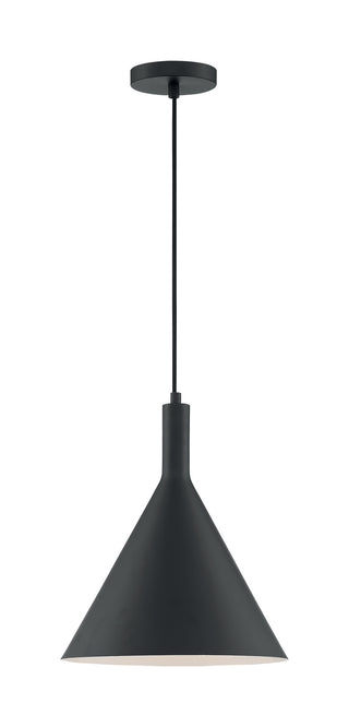 Lightcap One Light Pendant in Matte Black