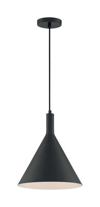 Lightcap One Light Pendant in Matte Black