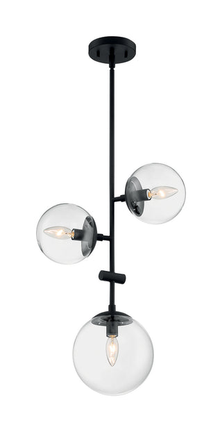 Sky Three Light Pendant in Matte Black