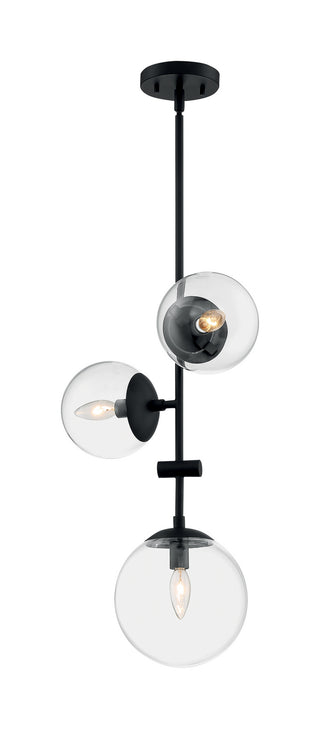 Sky Three Light Pendant in Matte Black