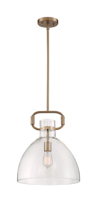 Teresa One Light Pendant in Burnished Brass