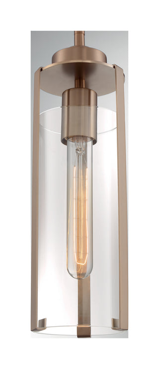 Marina One Light Mini Pendant in Burnished Brass