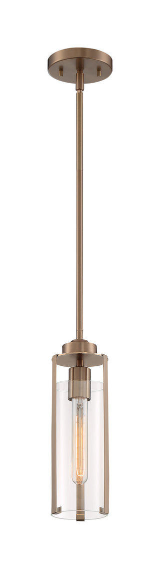 Marina One Light Mini Pendant in Burnished Brass