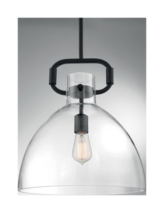 Teresa One Light Pendant in Matte Black