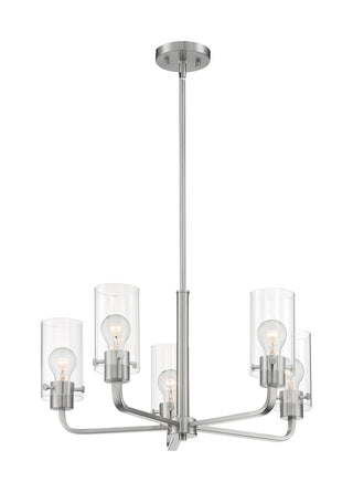 Sommerset Five Light Chandelier in Brushed Nickel