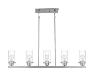 Sommerset Five Light Island Pendant in Brushed Nickel