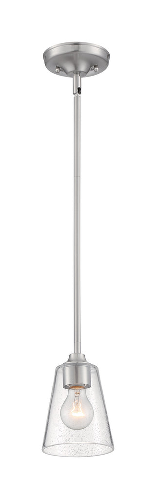 Bransel One Light Mini Pendant in Brushed Nickel