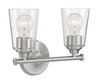 Bransel Two Light Vanity in Brushed Nickel