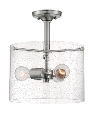 Bransel Three Light Semi Flush Mount in Brushed Nickel