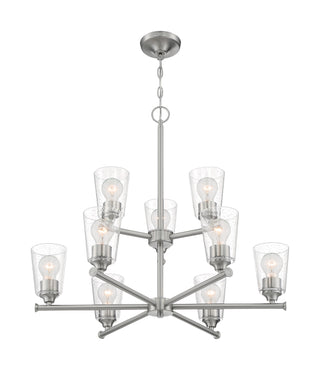 Nuvo Lighting - 60-7189 - Nine Light Chandelier - Bransel - Brushed Nickel