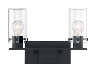 Sommerset Two Light Vanity in Matte Black