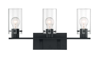 Sommerset Three Light Vanity in Matte Black