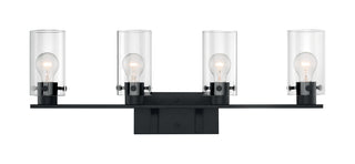 Sommerset Four Light Vanity in Matte Black