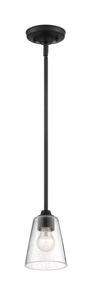 Bransel One Light Mini Pendant in Matte Black