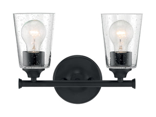 Bransel Two Light Vanity in Matte Black