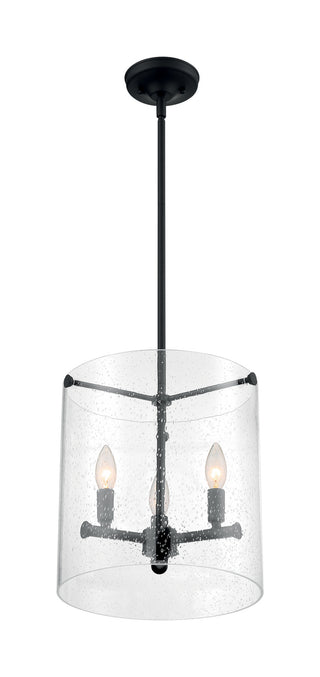 Bransel Three Light Pendant in Matte Black