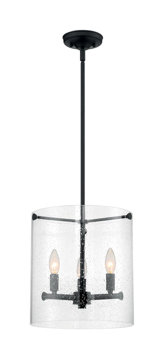 Bransel Three Light Pendant in Matte Black