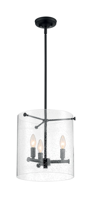 Bransel Three Light Pendant in Matte Black