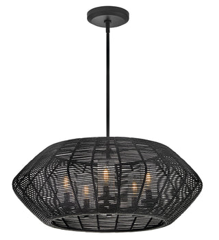 Luca Medium Single Tier Chandelier in Black