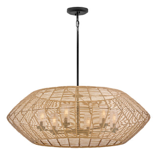 Luca Large Single Tier Chandelier in Black