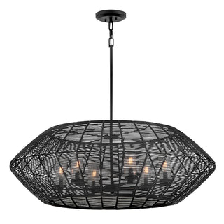Luca Large Single Tier Chandelier in Black