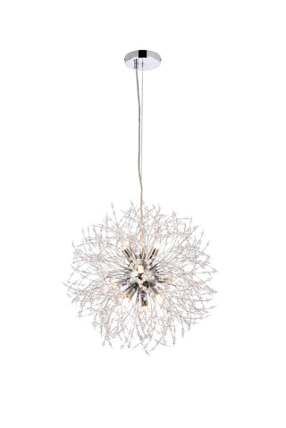 Elegant Lighting - 3507D18C - Nine Light Pendant - Solace - Chrome