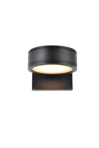 Elegant Lighting - LDOD4018BK - LED Outdoor Wall Lamp - Raine - black