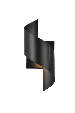 Elegant Lighting - LDOD4034BK - LED Outdoor Wall Lamp - Raine - black