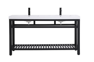 Elegant Lighting - VF14060DBK - Double Bathroom Vanity - Raya - black