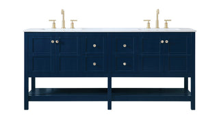 Elegant Lighting - VF16472DBL - Double Bathroom Vanity - Theo - Blue