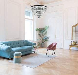 Josephine 32 inch Round Chandelier in Black
