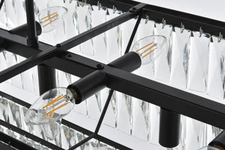 Josephine 48 inch Rectangular Chandelier in Black