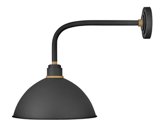 Foundry Dome Large Wall Mount Barn Light in Textured Black