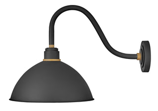 Foundry Dome Large Wall Mount Barn Light in Textured Black
