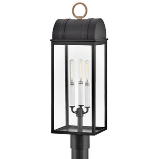 Campbell Large Post Lantern in Black