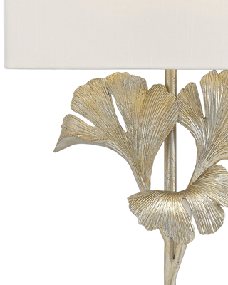Gingko Silver Wall Sconce