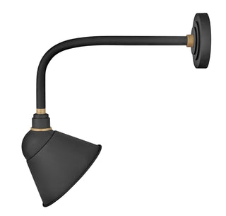 Foundry Sign Light Small Wall Mount Barn Light in Textured Black