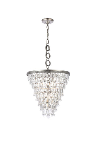 Elegant Lighting - 1219D18AS/RC - Five Light Pendant - Nordic - Antique Silver