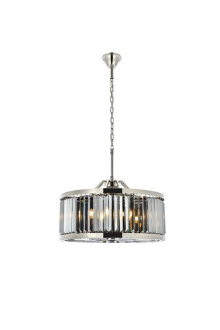Elegant Lighting - 1233D28PN-SS/RC - Eight Light Chandelier - Chelsea - Polished nickel