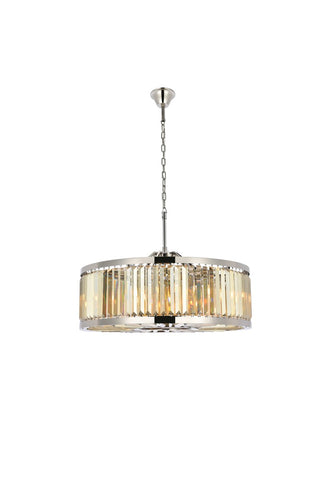Elegant Lighting - 1233D35PN-GT/RC - Ten Light Chandelier - Chelsea - Polished nickel