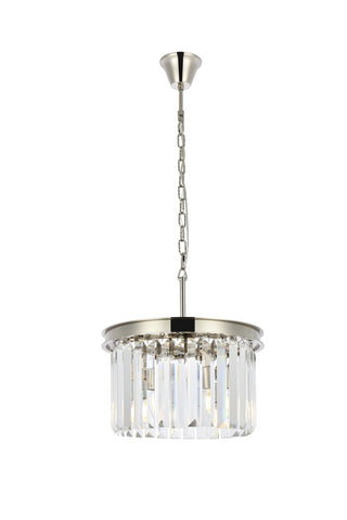 Elegant Lighting - 1238D16PN/RC - Three Light Pendant - Sydney - Polished nickel