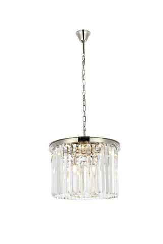 Elegant Lighting - 1238D20PN/RC - Six Light Pendant - Sydney - Polished nickel