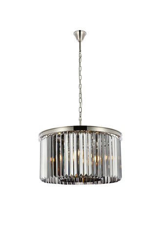 Elegant Lighting - 1238D26PN-SS/RC - Eight Light Chandelier - Sydney - Polished nickel