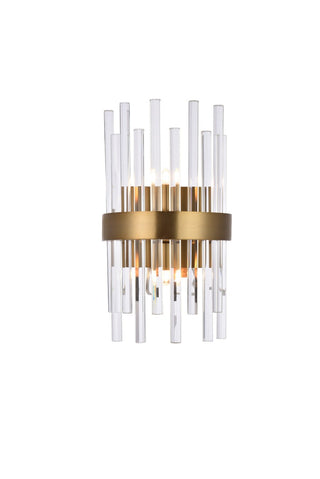Elegant Lighting - 3000W8G - Two Light Wall Sconce - Dallas - gold and Clear
