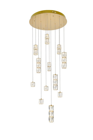 Elegant Lighting - 3500D24G - LED Pendant - Polaris - Gold