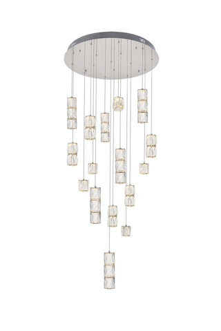 Elegant Lighting - 3500D28C - LED Pendant - Polaris - Chrome